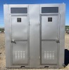 2-Stall Aluminum Portable Toilet
