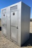 2-Stall Aluminum Portable Toilet - 2
