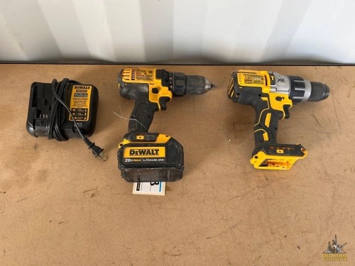 Cordless 20V DeWalt Drills W/ Battery Charger