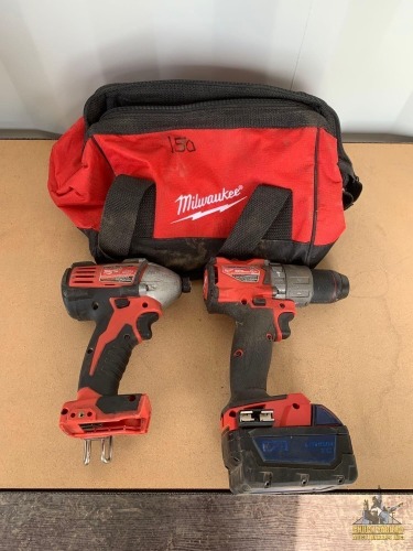 Milwaukee M18 Cordless Impact Driver and Drill W/Bag