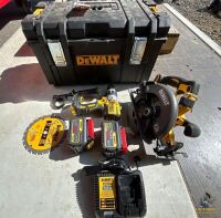 Unused DeWalt Skillsaw and Drill W/Toolbox