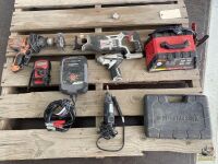 Porter Cable Sawzall, Makita Drill and Jumpboxes