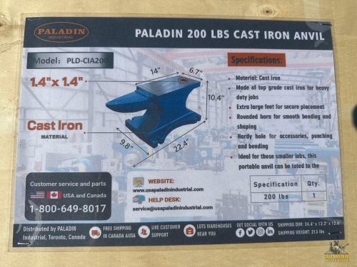 Paladin 200lbs Cast Iron Anvil