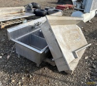 11' L Shape Sink Stainless ( Two Pieces)