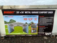 20'x30' Diggit Metal Garage Carport Shed - Moses Lake