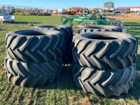 (8) 800/70R38 Tractor Tires