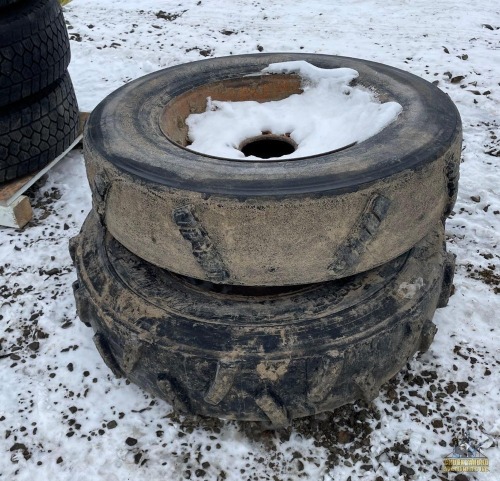 (2) Assorted Circle Tires w/Rims