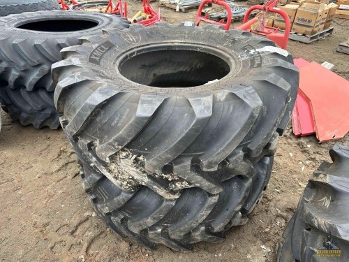 (2) 19.5LR24 Tires