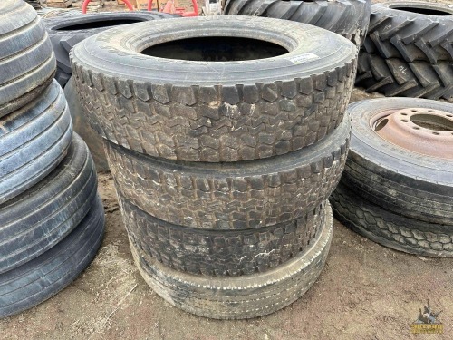 (4) 275/80R22.5 Tires