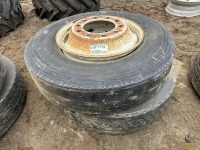 (2) 11R22.5 Tires w/Rims